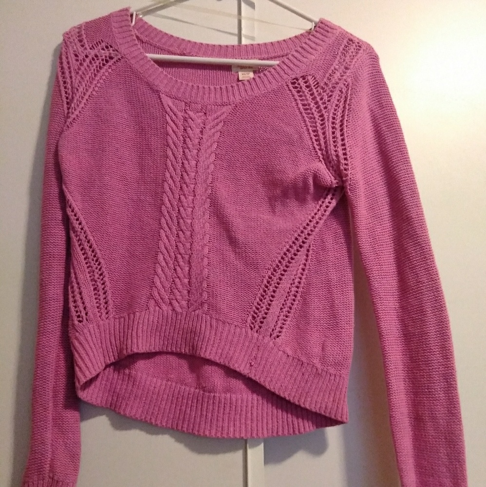 Mossimo hi low purple sweater womens xs